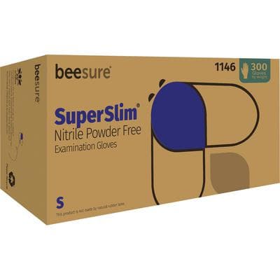 BeeSure SuperSlim Nitrile Examination Gloves, Powder-Free, Small, Cobalt Blue, 300/Box, BE1146 thumbnail 17