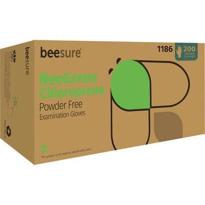 BeeSure NeoGrene Chloroprene Powder-Free Exam Gloves, Small, Green, 200/Box, BE1186 thumbnail 15