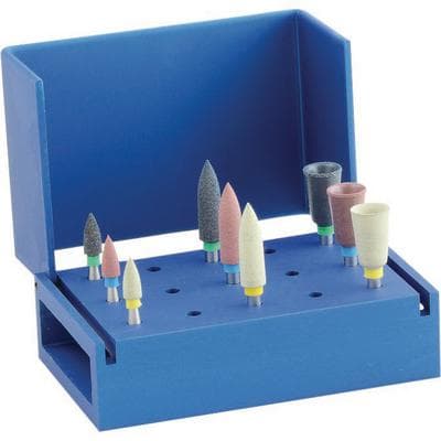 Shofu Zirconia Polishing Kit CA, Diamond-Impregnated 3-Step System, 12-Piece Kit (3 Bullets, 3 Cups, 3 Mini-Points, 3 Knives), 0333B thumbnail 6