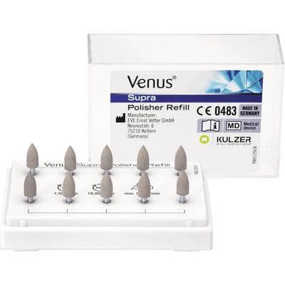 Venus Supra High-Gloss Composite Polisher Refill, Large Flame, Grey, 10/Pk thumbnail 4