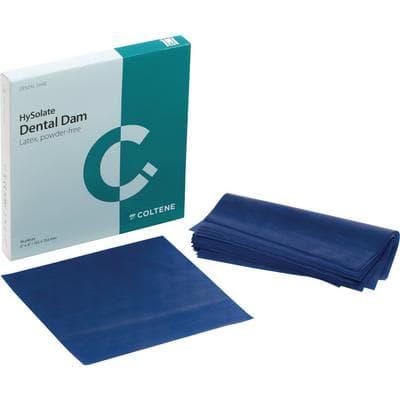 HySolate Latex Dental Dam, 6" x 6", Blue, Medium Gauge, 36/Pk, 60034442 thumbnail 9