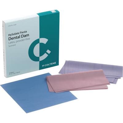 HySolate Fiesta Latex Dental Dam, Assorted Colors, Medium Gauge, 6" x 6", Fruit Scented, 36/Box, 60034436 thumbnail 11