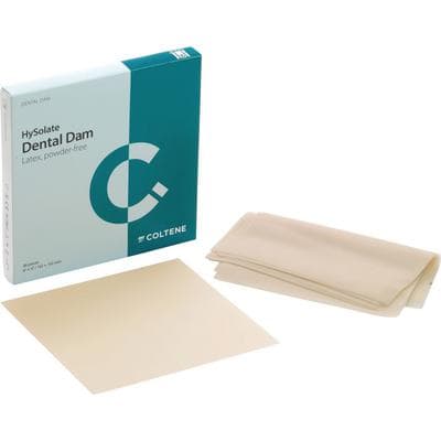 HySolate Latex Dental Dam, Light Medium, 5" x 5", Medium Gauge, Powder-Free, 364/Pack, 60034432 thumbnail 8