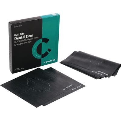 HySolate Latex Dental Dam, Thin, Printed Black, 6" x 6" (152 mm x 152 mm), 36/Pk thumbnail 3
