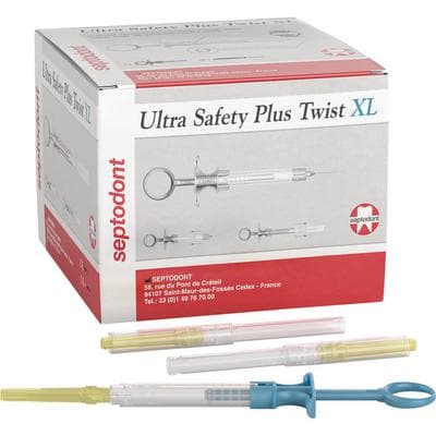Septodont Ultra Safety Plus Twist XL Safety Syringe Needles, 27G Long (Yellow), 27mm, 100/Box, 01N4572 thumbnail 12