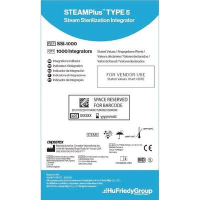 STEAMPlus™ Class 5 Sterilization Integrator Strips, 4" x 0.75", 1000/Box, SSI-1000 thumbnail 10