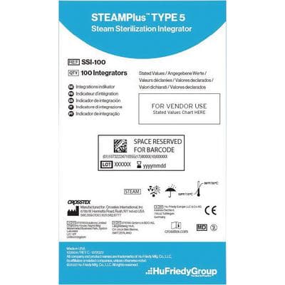 STEAMPlus Class 5 Steam Sterilization Integrator Strips, 4" x 0.75", 100/Box, SSI-100 thumbnail 20