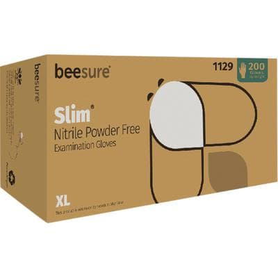 BeeSure Slim Soft White Nitrile Exam Gloves, Powder Free, Latex Free, Non-Sterile, X-Large, 200/Box, BE1129 thumbnail 19