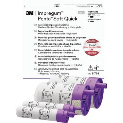 Impregum Penta Soft Quick Step Polyether Impression Material, Medium Body, Fast Set, Refill, Mint, 2 x 300 mL Base Paste + 2 x 60 mL Catalyst, 31765 thumbnail 9