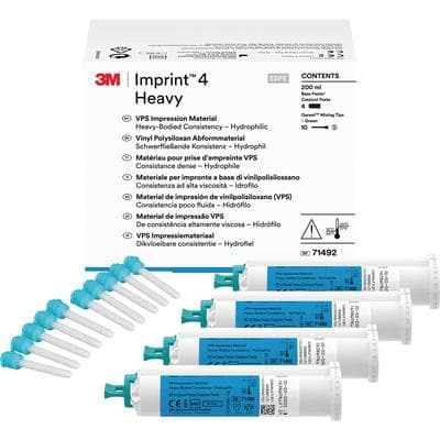 3M Imprint 4 Heavy Body VPS Impression Material Refill, Regular Set, 50 ml Cartridges, 4/Pk, 71492 thumbnail 16