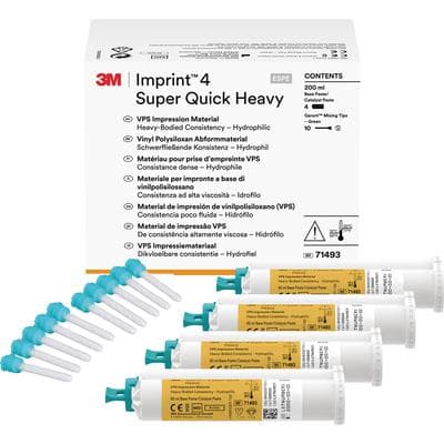 3M Imprint 4 VPS Impression Material, Super Quick Heavy Body, Garant Cartridge Refill, 50 ml, Yellow, 4/Pk, 71493 thumbnail 16