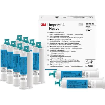 3M Imprint 4 Heavy Body VPS Impression Material, Regular Set, Economy Pack, 10 x 50 ml Cartridges, 71531 thumbnail 12