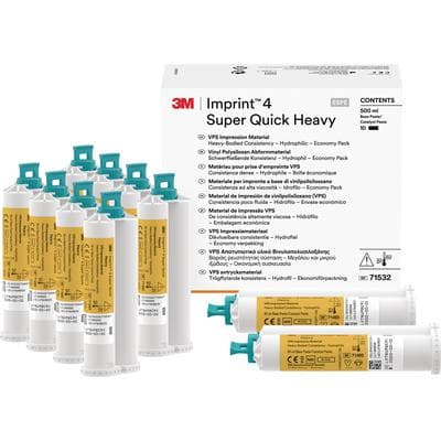 3M Imprint 4 Super Quick Heavy Body VPS Impression Material, Economy Pack, 50 ml Cartridges, 10/Pk, Yellow, 71532 thumbnail 12