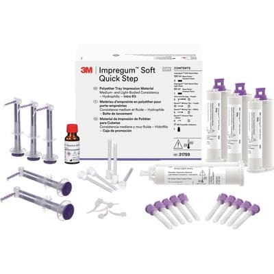 3M Impregum Garant Soft Quick Step Tray Impression Material Intro Kit, Medium & Light Bodied Polyether, Quick Set, 31789 thumbnail 10
