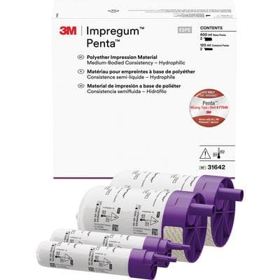 3M Impregum Penta Medium Body Polyether Impression Material Refill, Purple, Regular Set, 2 x 300 mL Base + 2 x 60 mL Catalyst, 31642 thumbnail 10