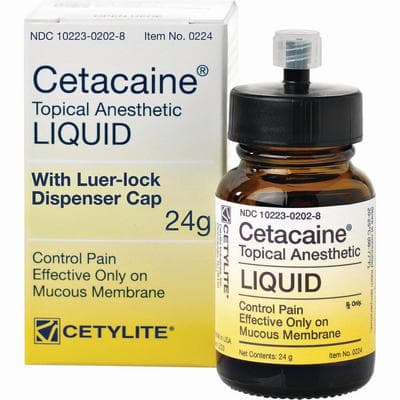 Cetacaine Topical Anesthetic Liquid, 14% Benzocaine / 2% Butamben / 2% Tetracaine HCl, Banana Flavor, 24 g Bottle, 0224 thumbnail 17