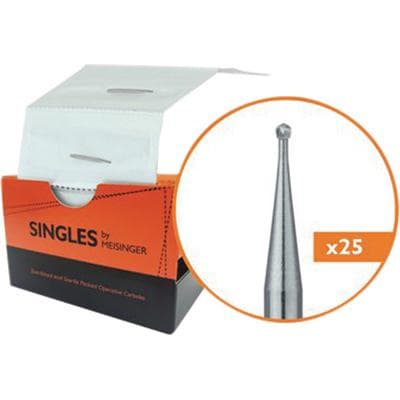 Meisinger Singles Sterile Carbide Burs, RA (Right Angle) #2, Round, 1 mm Head, 25/Pk, HM1-010-RA thumbnail 15