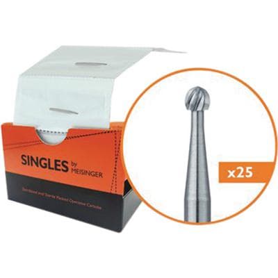 Meisinger Singles Sterile Carbide Bur, RA #8 Round, 2.3 mm Head, 25/Pk, HM1-023-RA thumbnail 13