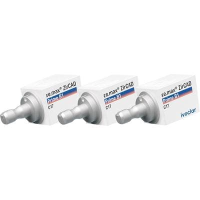 IPS e.max ZirCAD Prime CAD/CAM Zirconia Block, Size C17, Shade B1, 3/Pkg thumbnail 6