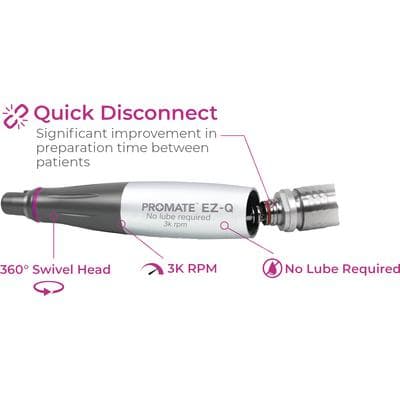 ProMate EZ-Q Quick Disconnect Combo Hygiene Handpiece & Coupler, 3K RPM, Autoclavable, PA-EZ-CB thumbnail 7