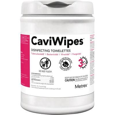 CaviWipes Surface Disinfectant Towelettes, 6" x 6.75", 160 Wipes/Canister, 13-1100 thumbnail 8