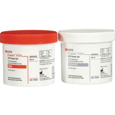 3M Express STD VPS Impression Material Putty, Regular Set, Heavy Body, 2 Jars (Base + Catalyst), 305 mL Each, 7312 thumbnail 14