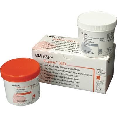 3M Express STD VPS Impression Material Putty, Regular Set, Heavy Body, 2 Jars (Base + Catalyst), 305 mL Each, 7312 thumbnail 16