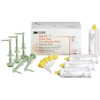 3M Imprint 3 Quick Step VPS Impression Material, Ultra-Regular Body, Refill, 4 x 50 ml Cartridges with 10 Mixing Tips, 36955 thumbnail 10
