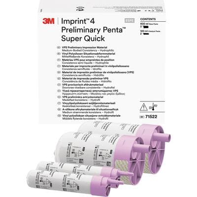 3M Imprint 4 Preliminary Penta Super Quick VPS Impression Material Refill, Pink, 2 x 300 mL Base Paste + 2 x 60 mL Catalyst, 71522 thumbnail 16