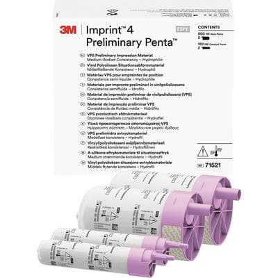 3M Imprint 4 Preliminary Penta VPS Impression Material Refill, Regular Set, Pink, 2 x 300 mL Base Paste + 2 x 60 mL Catalyst, 2/Pk, 71521 thumbnail 18
