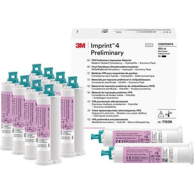 3M Imprint 4 Preliminary VPS Impression Material, Regular Set, Pink, Mint, 50 mL Cartridges, Economy Pack 10/Box, 71539 thumbnail 14
