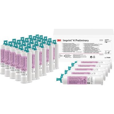 3M Imprint 4 Preliminary VPS Impression Material, Regular Set, Bulk Pack, 50 mL Cartridges, Pink, 30/Pk, 71548 thumbnail 15