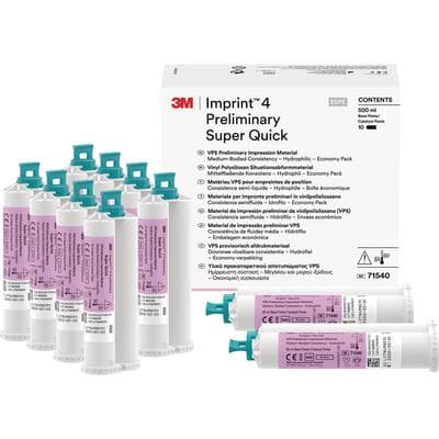 3M Imprint 4 Preliminary Super Quick VPS Impression Material, Economy Pack, 50 mL Cartridges, Pink, Mint, 10/Pk, 71540 thumbnail 14