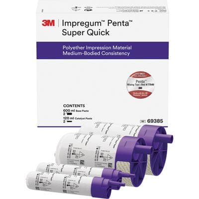 3M Impregum Penta Super Quick Polyether Impression Material, Medium Body, Refill, 2 x 300 mL Base Paste & 2 x 60 mL Catalyst, 69385 thumbnail 10