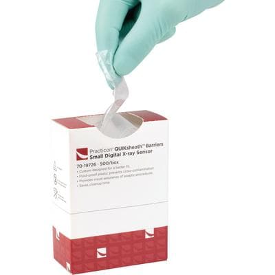 QUIKsheath™ Small Digital X-ray Sensor Covers, Clear Plastic, 8" Long, Fits Sensors up to 1-3/8" Wide, 500/Box thumbnail 13