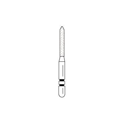 Two Striper® Diamond Bur #250.8C, Friction Grip, Coarse, Green, Cylinder Bevel End, 1.2 mm Major/0.4 mm Minor Diameter, 8.0 mm Length, 50/Pkg thumbnail 6