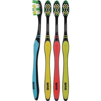 GUM® Multi-Clean Manual Toothbrush, Soft, Medium Head, Assorted Colors, 12/Pack, 135RA1 thumbnail 7