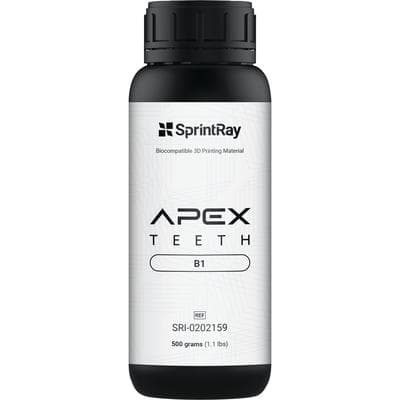 SprintRay APEX Teeth Nanoceramic Denture Teeth Resin, Shade B1, 500 g Bottle thumbnail 6