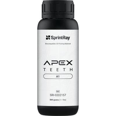 SprintRay APEX Teeth Nanoceramic Denture Teeth Resin, Shade A1, 500 g Bottle thumbnail 7