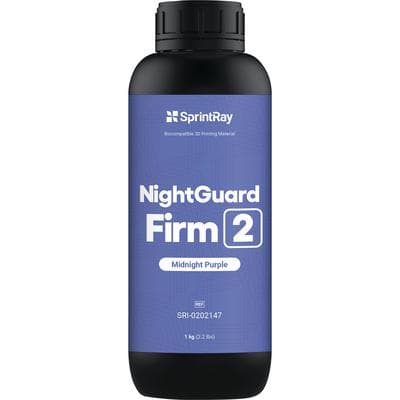 SprintRay NightGuard Firm 2 3D Printing Resin, Midnight Purple, 1 kg Bottle thumbnail 7