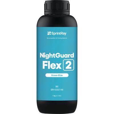 SprintRay NightGuard Flex 2 3D Printing Resin, Ocean Blue, 1 kg Bottle thumbnail 8