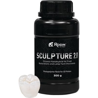 Pac-Dent Rodin Sculpture 2.0 Ceramic Nanohybrid 3D Resin, Shade A4, 300 g Bottle, 1/Pk, 23915 thumbnail 5
