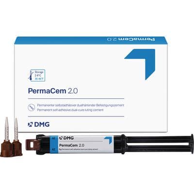 PermaCem 2.0 Smartmix Universal Self-Adhesive Dual-Cure Luting Cement, A2 Universal, 9 g Syringe with 15 Standard Mixing Tips and 5 Endo Tips, 213366 thumbnail 16