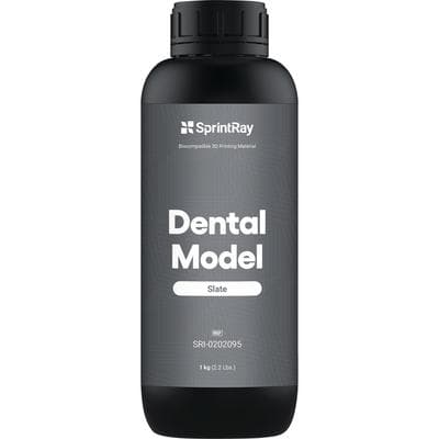 SprintRay Dental Model 3D Printing Resin, Slate, 1 kg Bottle, SRI-0202095 thumbnail 7