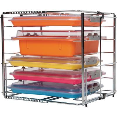 Zirc Multi-Mod Rack, 6-Place, Adjustable Chrome-Plated Tray & Tub Rack, 21Z105 thumbnail 15