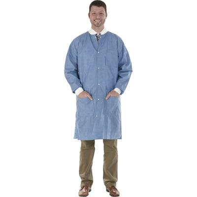 Medicom SafeWear High Performance Lab Coat, Knee Length, Deep Blue, 3X-Large, 12/Pk, 8107-F thumbnail 15