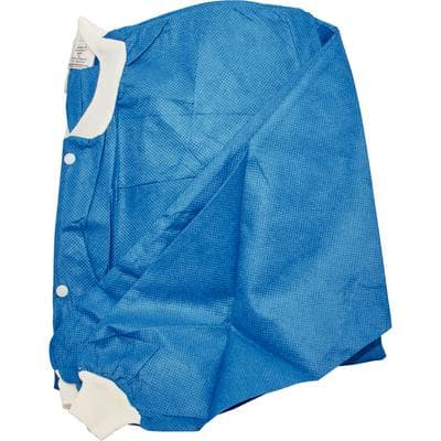 ValuMax Extra-Safe Hip Length Lab Jacket, Deep Sea Blue, Small, 3-Layer SMS, AAMI Level 3, 10/Pk thumbnail 5