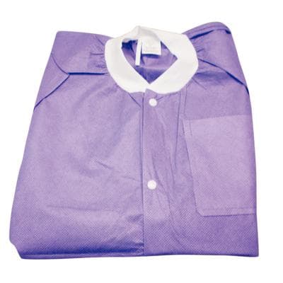 Extra-Safe Purple Hip Length Lab Jacket, XX-Large, Latex-Free, Fluid Resistant, AAMI Level 3, 10/Pk thumbnail 4