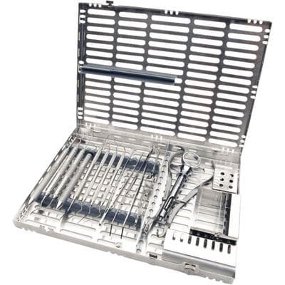 Hu-Friedy IMS Signature Series Large Instrument Cassette, 12-Instrument Capacity with Accessory Area, 8" x 11" x 1.25", Gray, IM4121 thumbnail 7