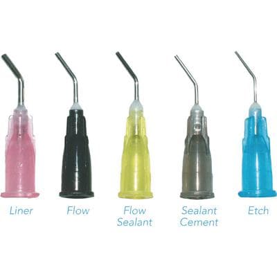 Pac-Dent Pre-Bent Needle Tips, 20 Gauge, Flow-Sealant, Yellow, Blunt-End, 100/Box, #228 thumbnail 2